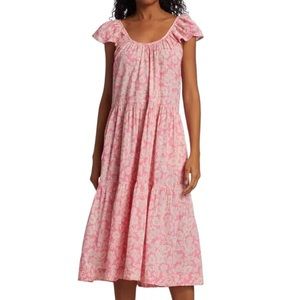 NWT The Great. Whipstitched Plumeria Dress Sz 1 Pink